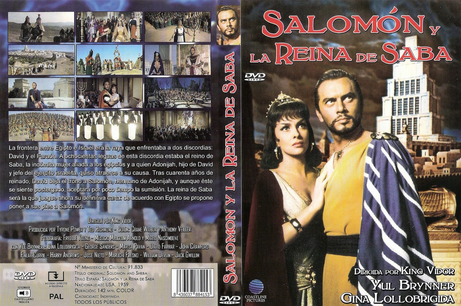 Dvd Salomon Et La Reine De Saba Caratulas de películas DVD para cajas CD: Salomón y la Reina de Saba