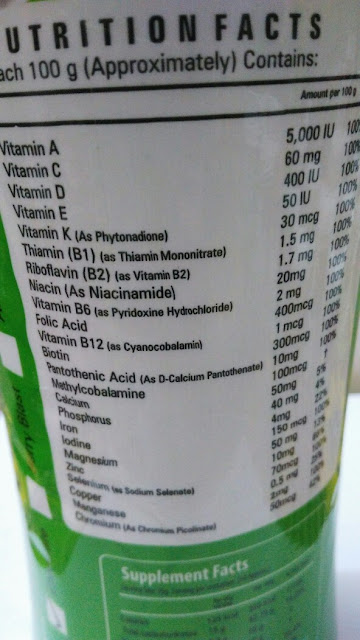 Zenith Nutrition Slim Shake Ingredients - Vitamins & Minerals