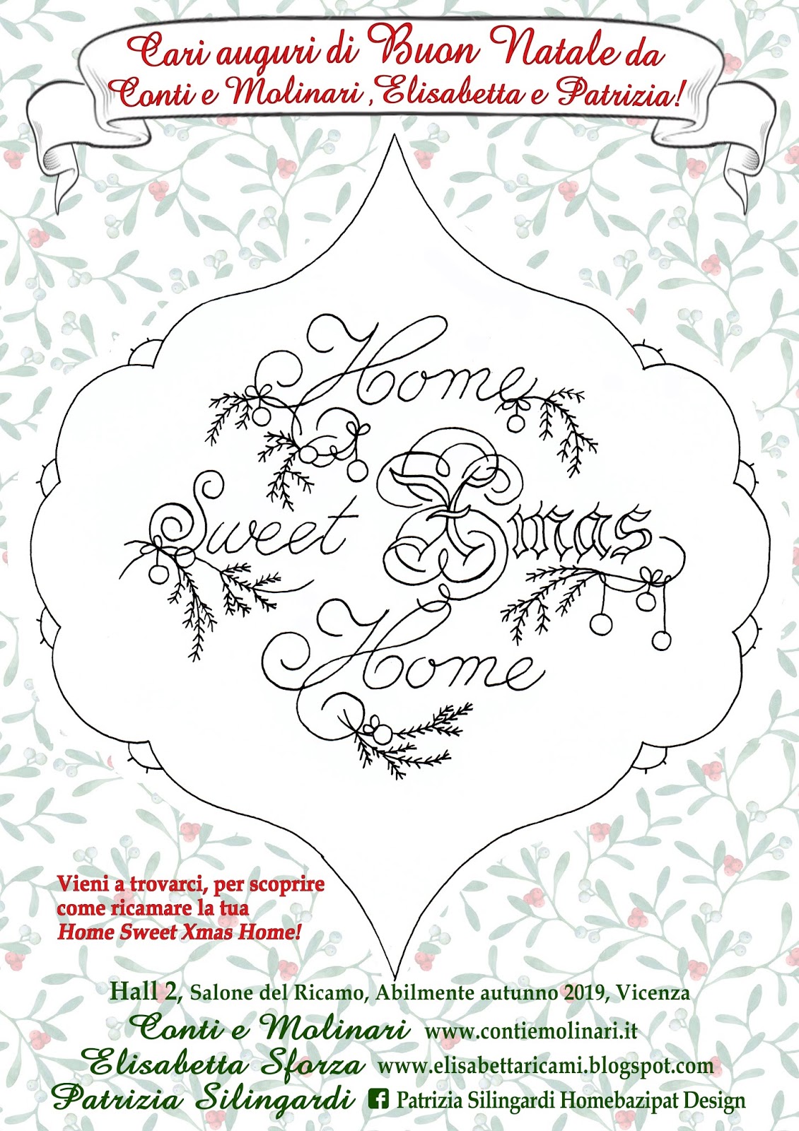 Elisabetta Ricami A Mano 1 Giocosa Convivenza Buon Natale Da Gabriella Patrizia Ed Elisabetta