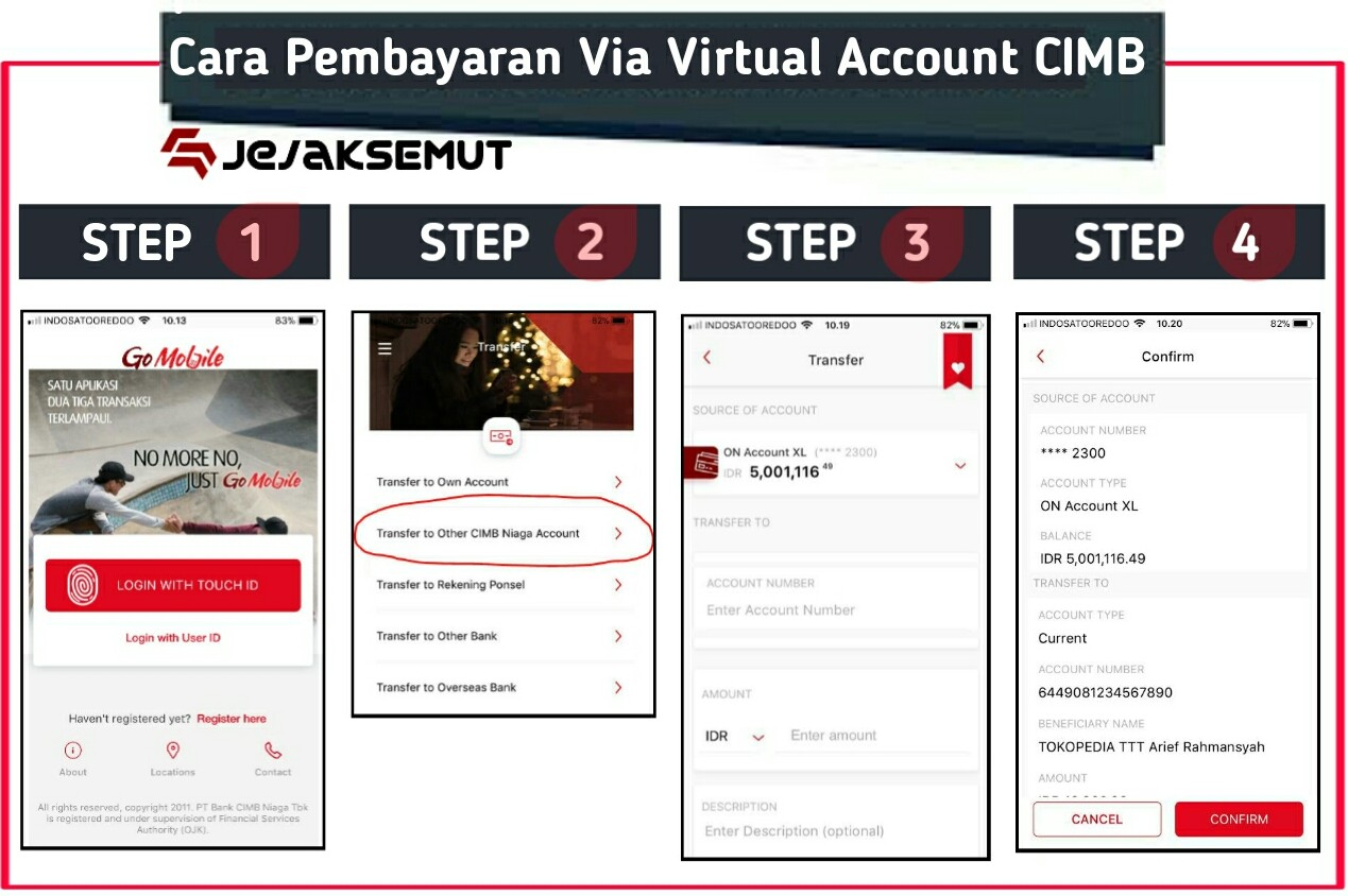 Cara Mudah Pembayaran Via Virtual Account CIMB Niaga JejakSemut