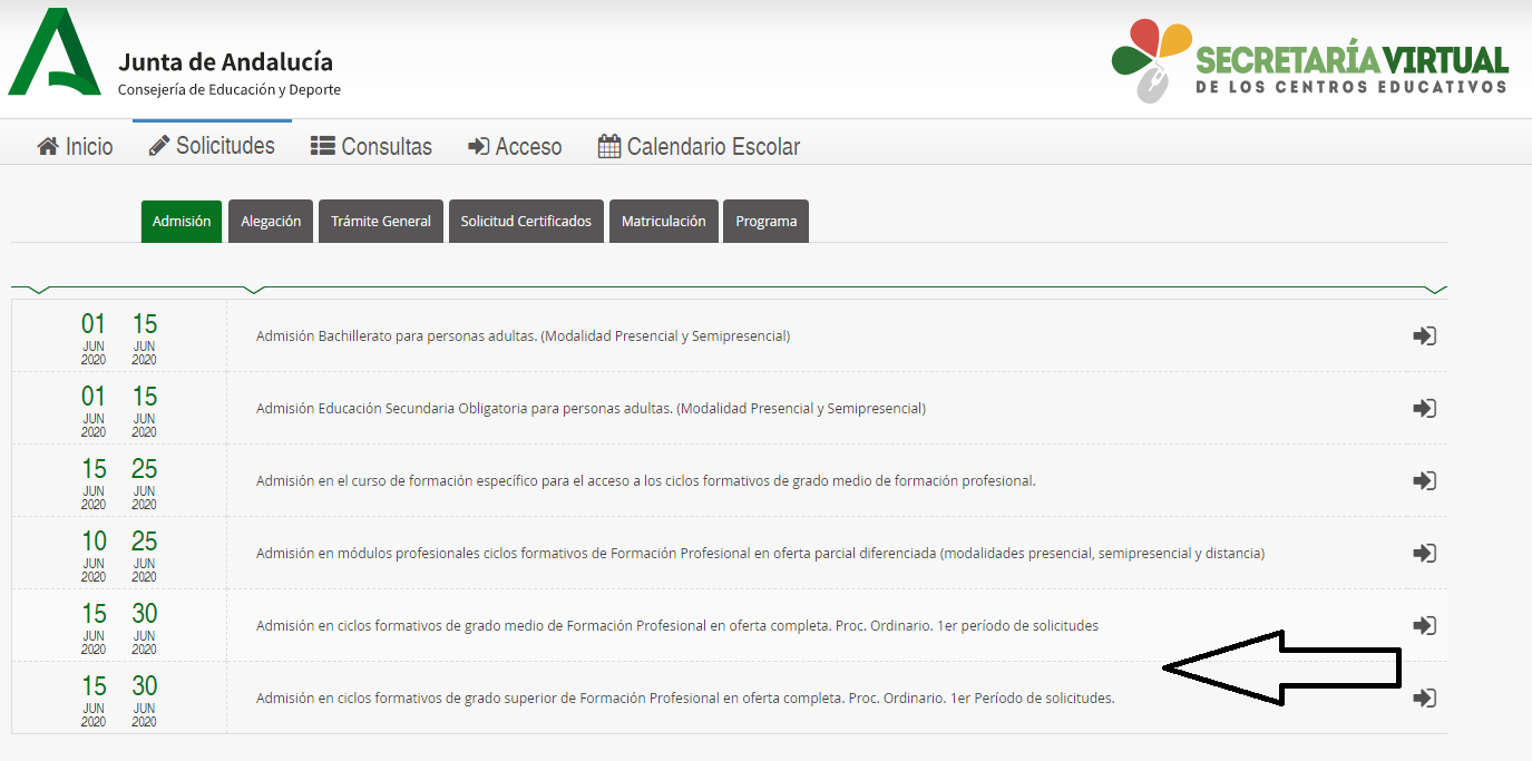 ORIÉNTATE EN EL I.E.S. JOSÉ DE MORA SOLICITUD DE ADMISIÓN FORMACIÓN