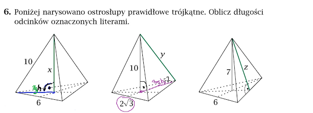Obliczanie Odcinków W Ostrosłupach Kl Iigim Sprawdzian
