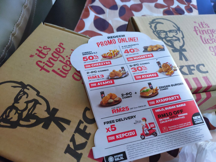 Beli KFC Secara Online Jimat Berbaloi