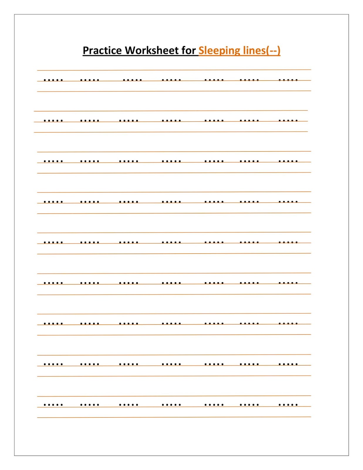 Tracing Lines Worksheets | Preschool Lines Printable Worksheets