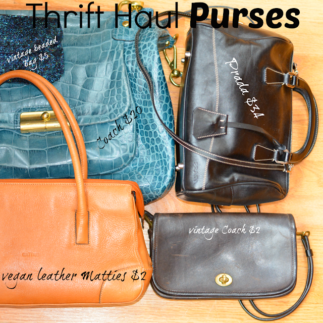 thrift haul designer purses