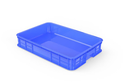 thùng nhựa sóng bít 1T màu xanh dương