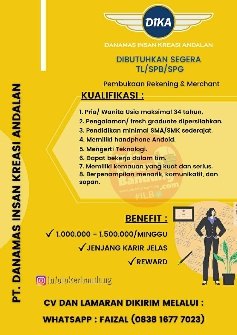 Lowongan Kerja PT. Dika Bandung Mei 2021 - Info Loker Bandung Terbaru 2022