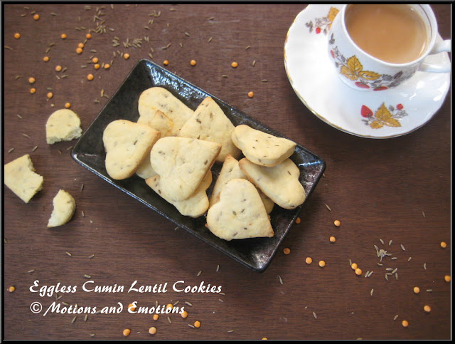 Eggless Cumin Lentil Cookies