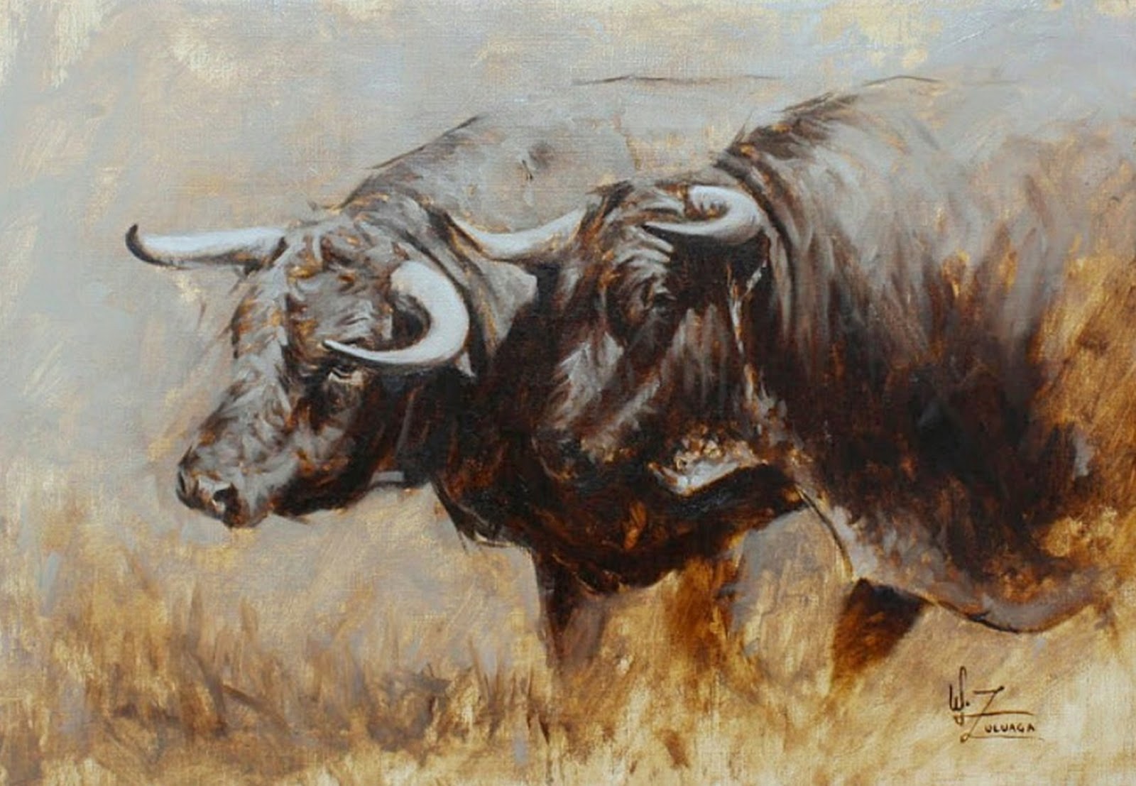 Кофейные быки. Григореску художник картины быки. Картина бык. Пейзаж с быком. Бык акварель.
