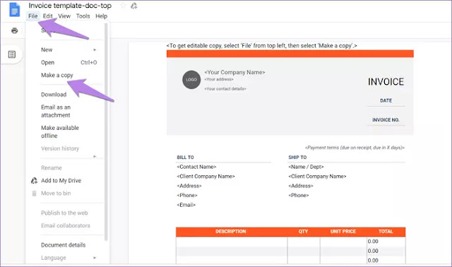 Template Google Docs Gratis untuk Membuat Faktur-1-1 Template Google Docs Gratis untuk Membuat Faktur-1-1