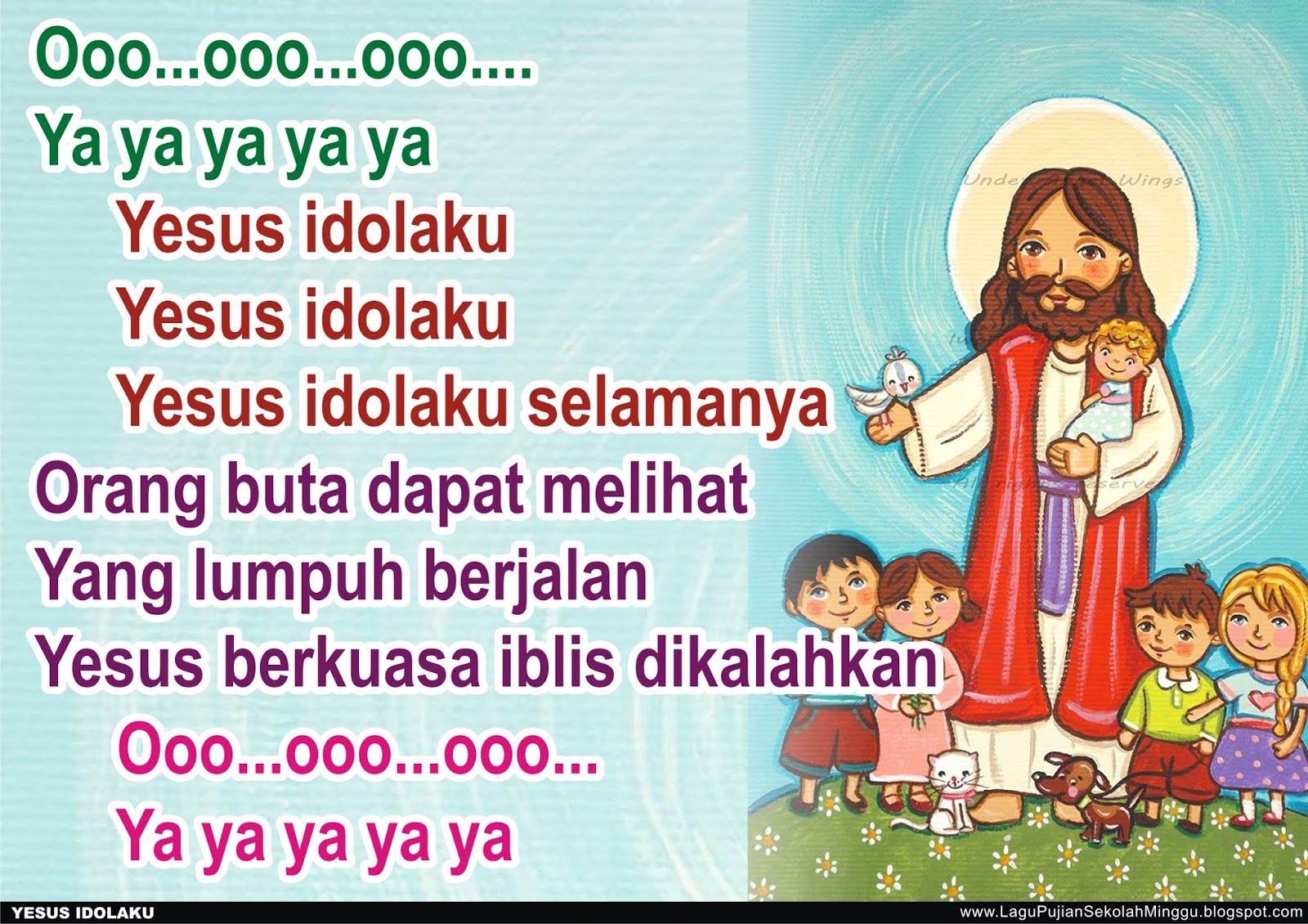 Lirik Lagu Pujian Rohani Kristen Sekolah Minggu Gereja Tuhan Yesus Yesus Idolaku