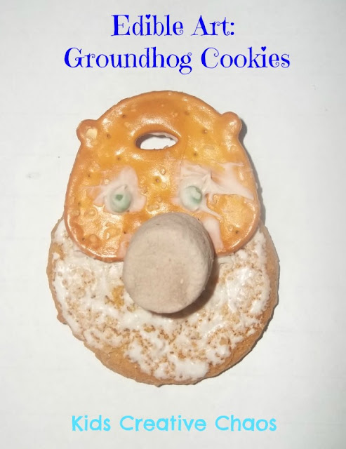 Edible Art and Crafts Groundhog Cookie and Lesson Marshmallow crafts for preschool