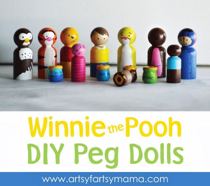 Winnie the Pooh Peg Dolls #DisneyWinnie