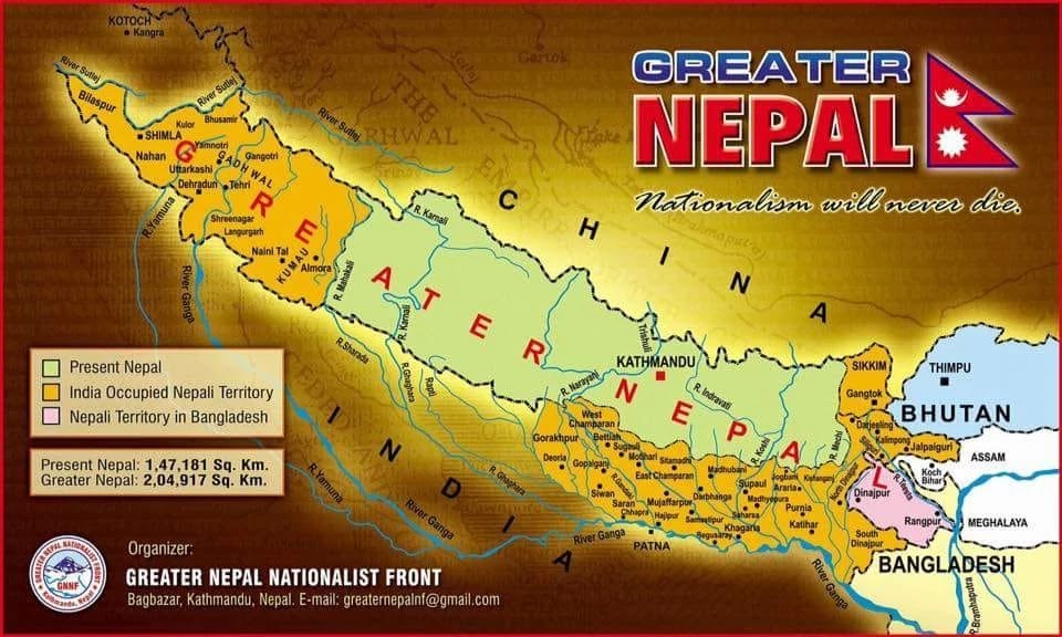 Nepal Ko Purano Naksha Greater Nepal [With Video And Map Of Greater Nepal]