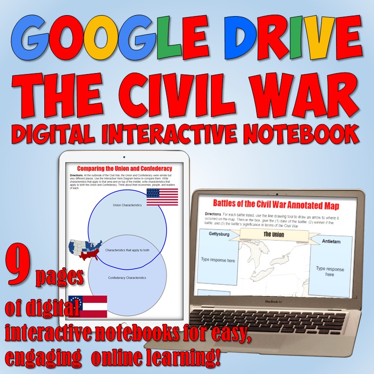 Students of History Digital Interactive Notebooks With Google Drive