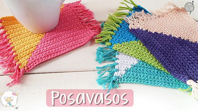 Como Tejer Posavasos Bicolor a Crochet
