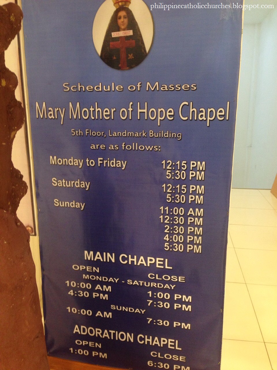 Philippine Catholic Churches MARY, MOTHER OF HOPE CHAPEL, The Landmark
