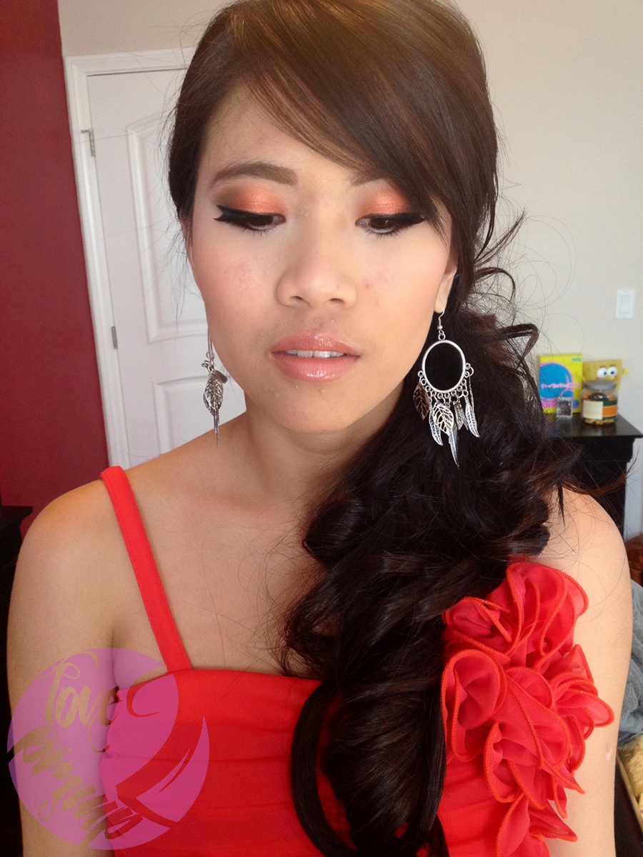 Love 2 Primp Orange Prom Makeup Look