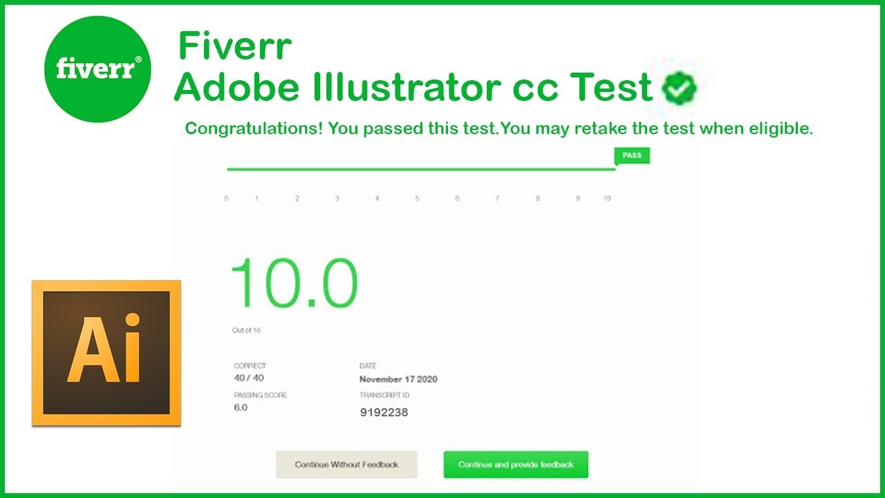 Fiverr Adobe Illustrator Test Answers 2021