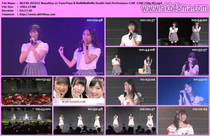 NGT48 201031 ManaHina vs YumeYuna & MaMiMuMeMo Double Unit Performance LIVE 1200 720p HQ