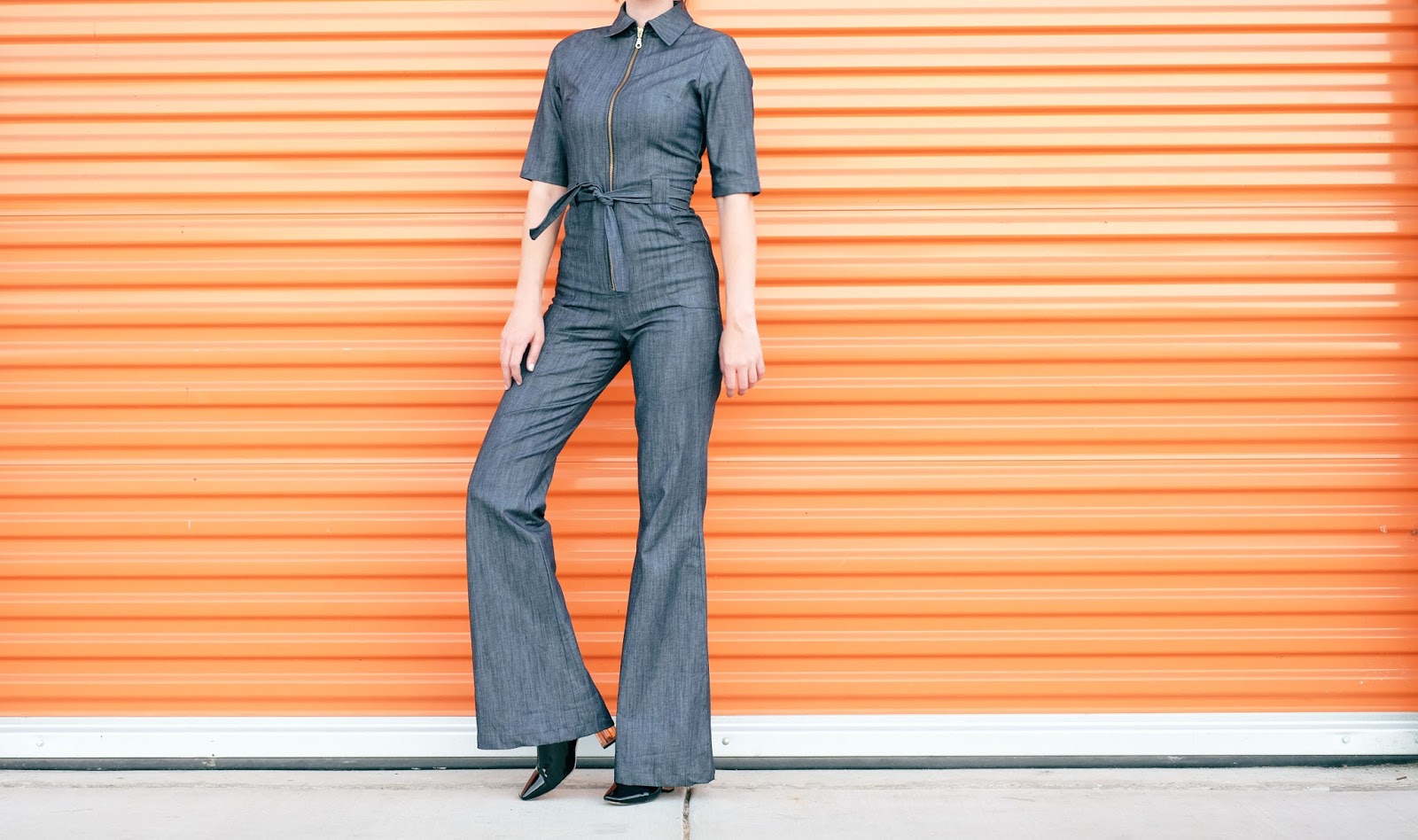 Denim Jumpsuit & Boots // A Fashion Nerd, A Colorful Fashion Blogger