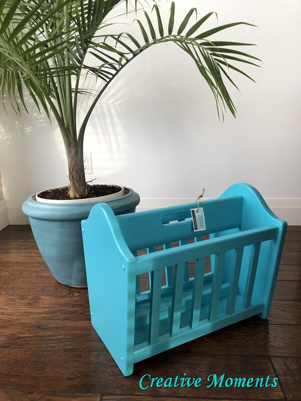 Seaside Blue Magazine Rack Personalized Too