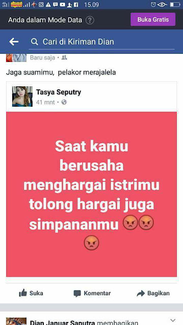 Jangan Sampai Suami Anda Tergoda, Wanita Ini Bangga dan Pamer kalau Dirinya Pelakor, Lihat Statusnya.. Jangan Sampai Suami Anda Tergoda, Wanita Ini Bangga dan Pamer kalau Dirinya Pelakor, Lihat Statusnya..