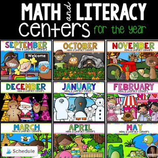 February Math and Literacy Centers