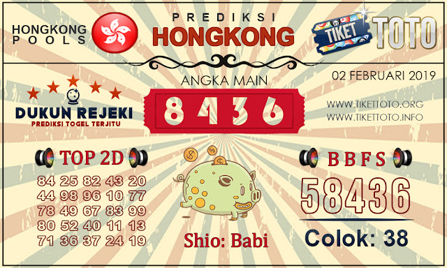 Prediksi Togel HONGKONG TIKETTOTO 03 FEBRUARI 2019