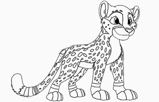 Top 5 cute little leopard coloring pages