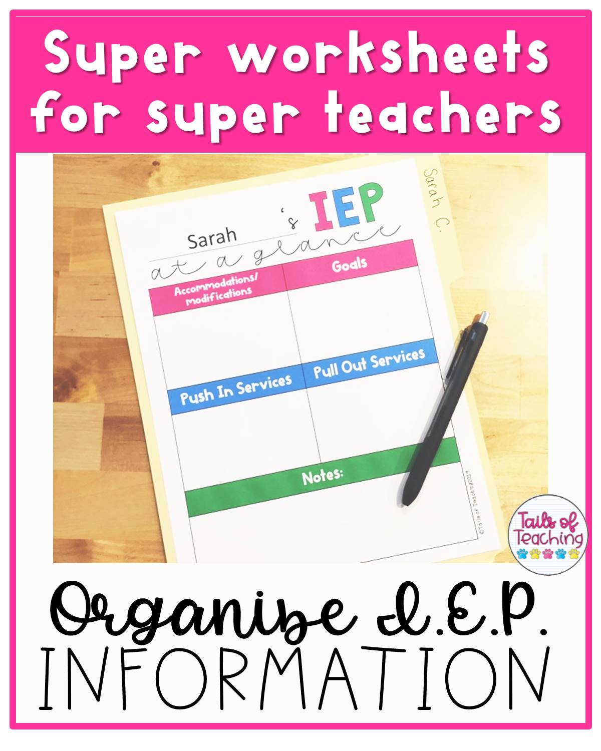 Tails of Teaching: Super Worksheets for Super Teachers