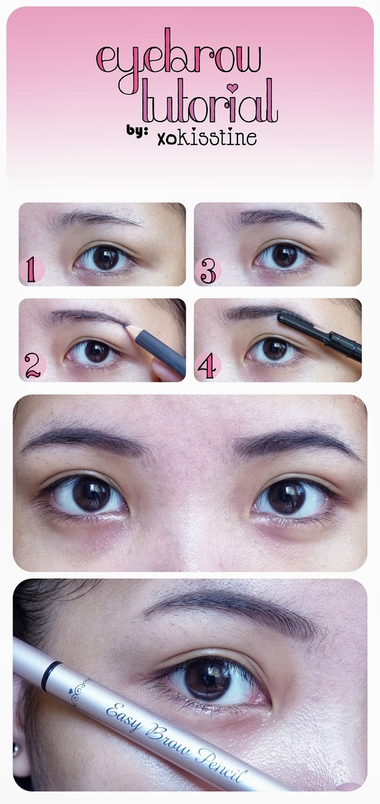 Review Etude House Easy Brow Pencil 4 Dark Gray + TUTORIAL