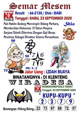 Syair Hk Hari Ini 23 September 2020