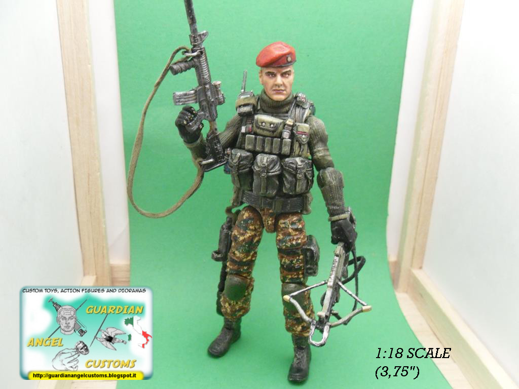 MH007 Cast action figure head for use w/3.75" 1:18 GI Joe Walking dead military 
