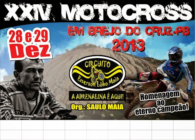 Brejo do Cruz sedia Motocross e homenageia Júlio César