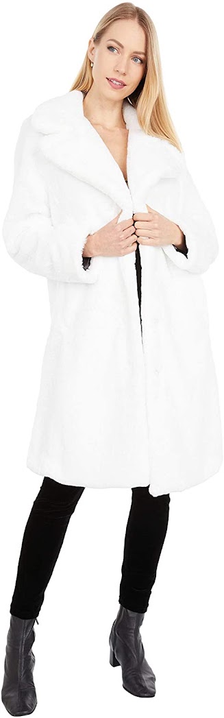 White Women's Faux Fur Coats Jackets