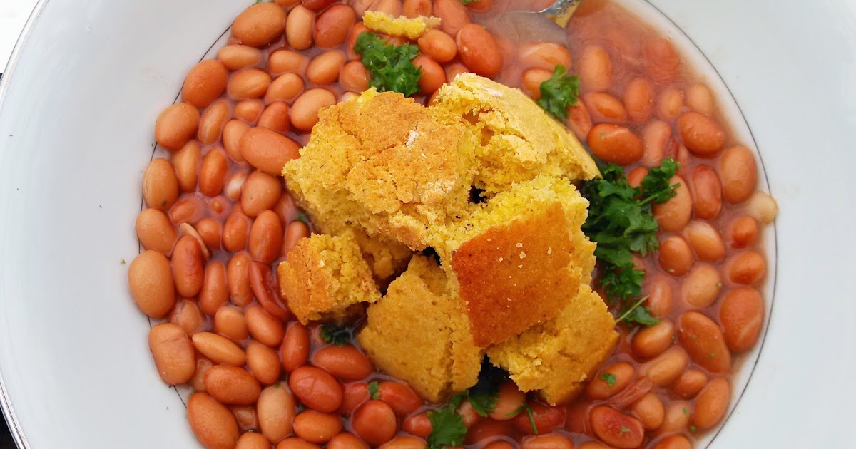 Pinto Beans With Cornbread Croutons Nik Snacks