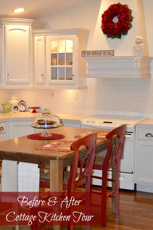 Cottage Style Kitchen Decor Before and after Cottage kitchen tour