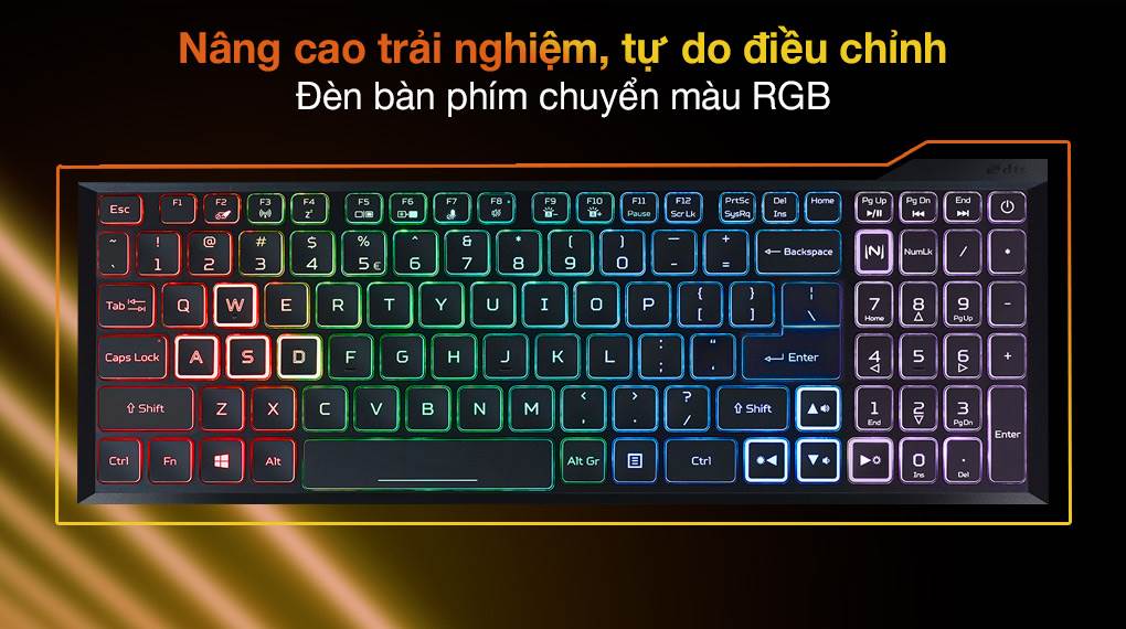 Acer Nitro 5 Gaming AN515 57 54MV i5 11400H (NH.QENSV.003) - Bàn phím