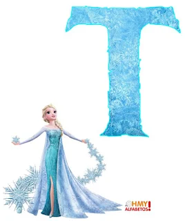 Alfabeto de Elsa de Frozen Haciendo Magia.  Elsa of Frozen Alphabet.