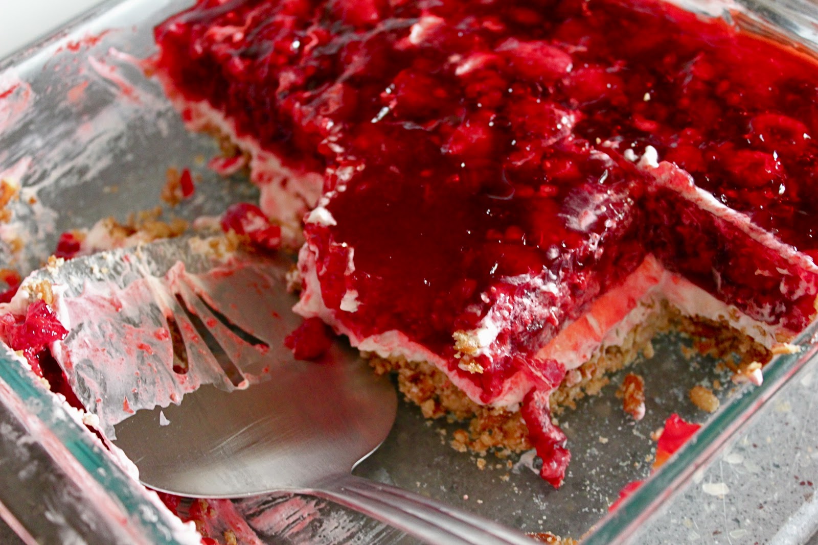 Cook, the Namesake Grandma's Raspberry Pretzel Jello