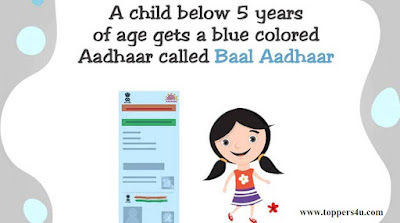 Digital Blue Colored Baal Aadhaar Card 2021