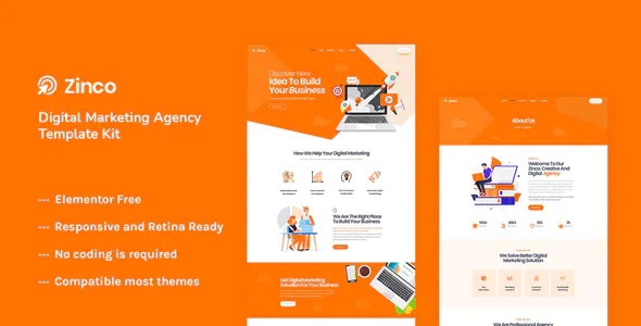 Best Digital Marketing Agency Elementor Template Kit