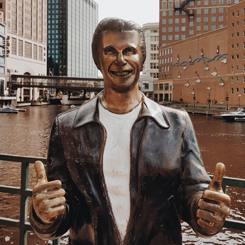 Bronze Fonz Milwaukee, Wisconsin | Editing Luke