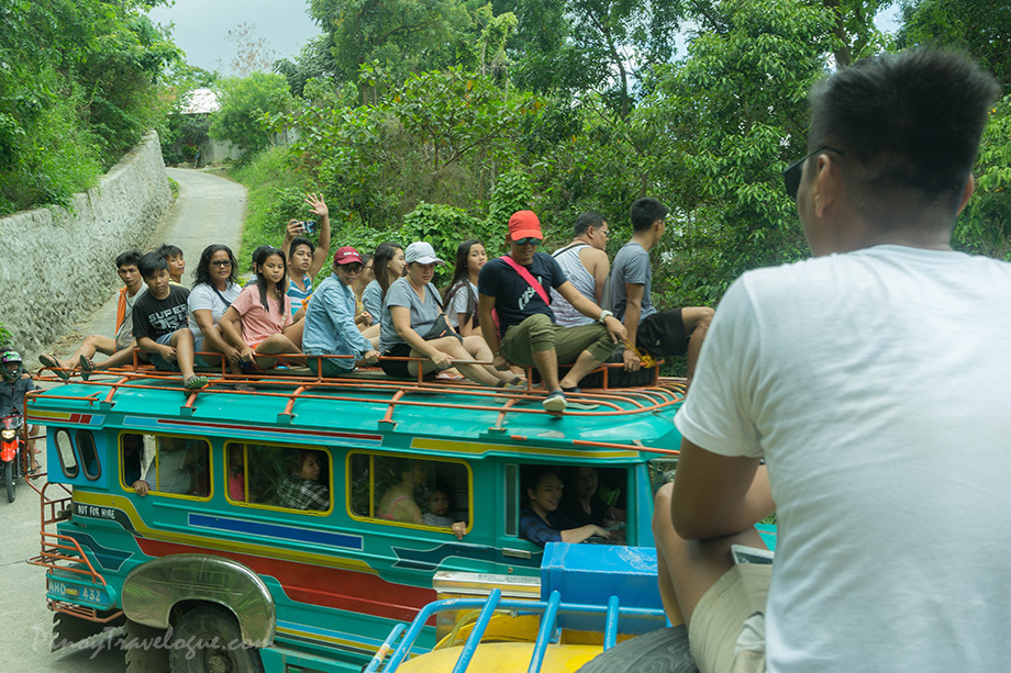 Fully-loaded tourist jeepney 