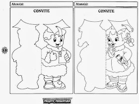 Convite de formatura menino e menina