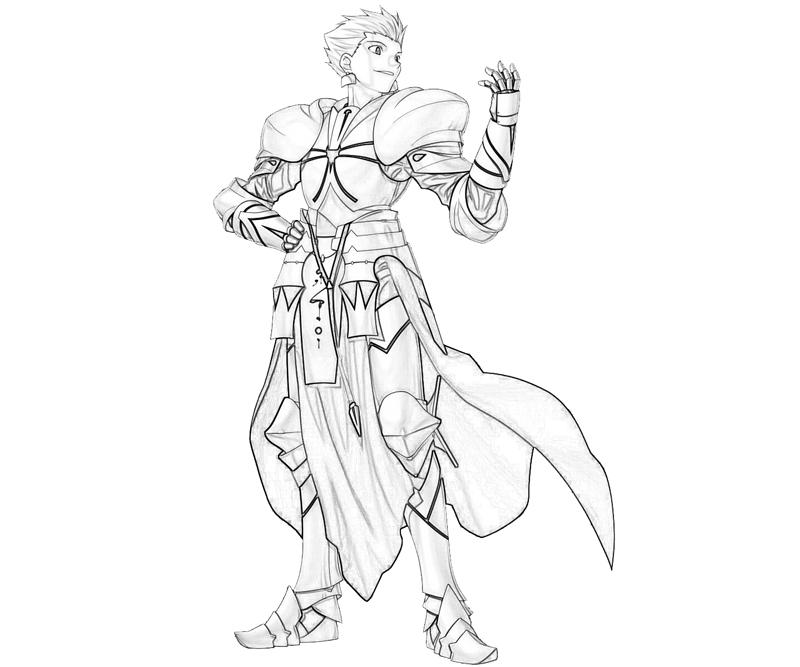 Gilgamesh Coloring Page Sketch Coloring Page