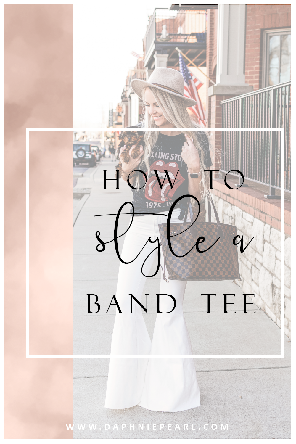 How to Style a Band Tee Daphnie Pearl