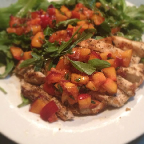 Nola Girl Tasty Tuesdays Nectarine, Basil, and Jalapeño Salsa