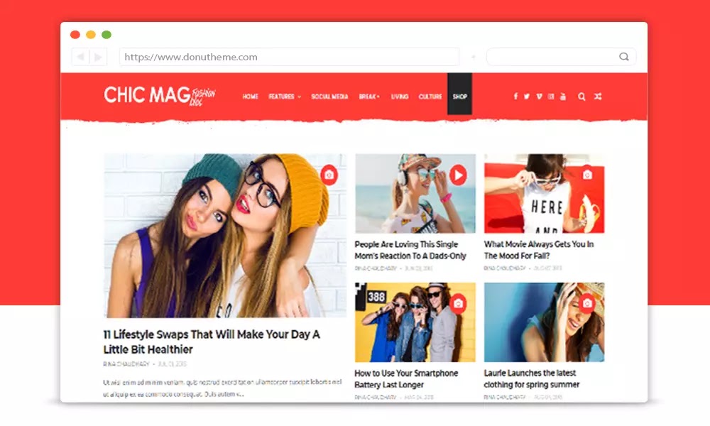 √ ChicMag Personal Blogger Template - DonuTheme